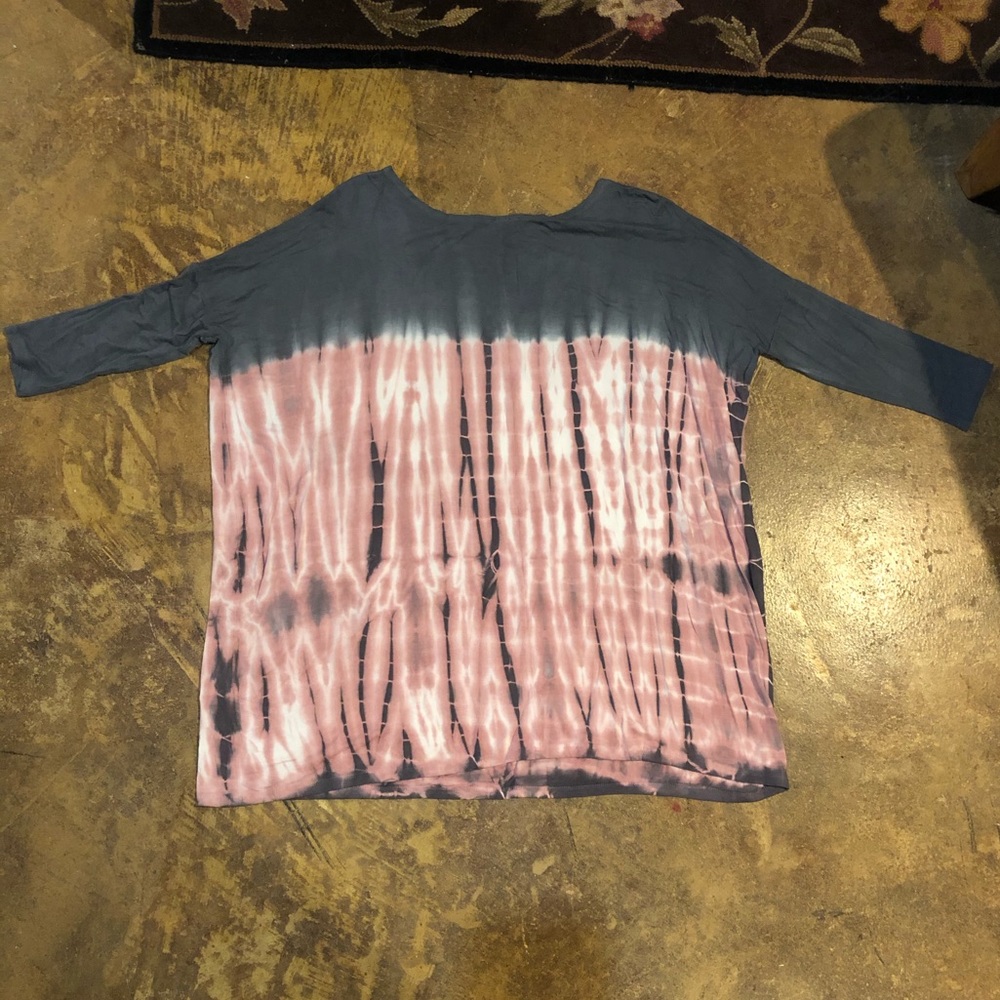 Pink and Gray Tie Dye Tunic